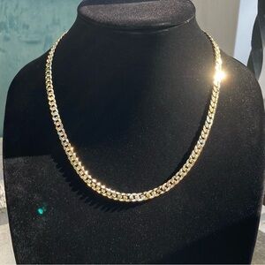Gold Chain Cuban Link Necklace 20in 7mm